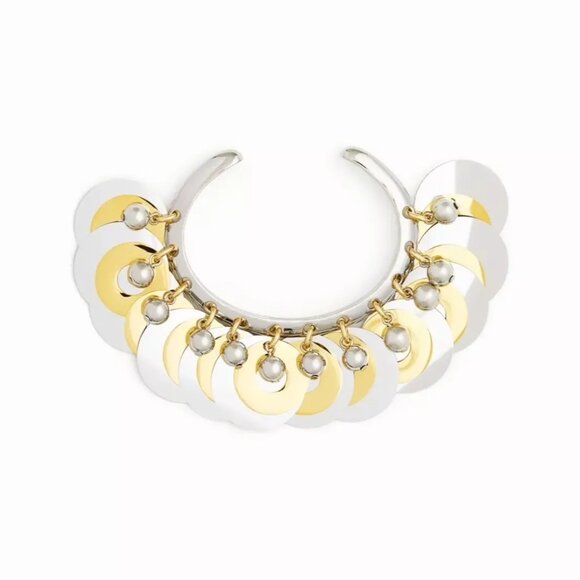 H&M x Rabanne Beaded Disc Embellished Bangle Bracelet - Picture 4 of 4